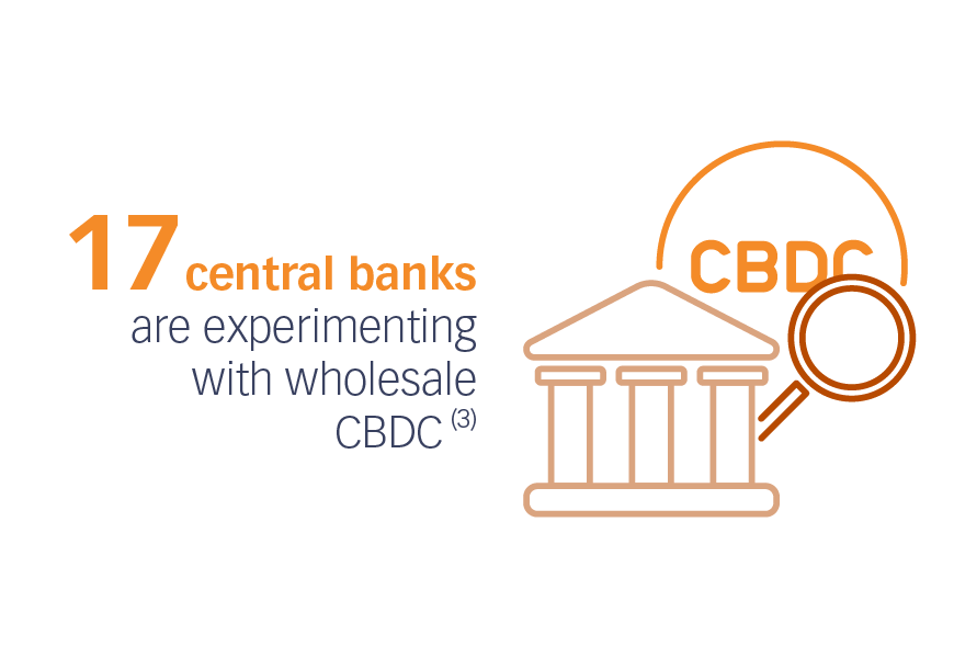 17の中央銀行がホールセールCBDCの実証実験段階(3)