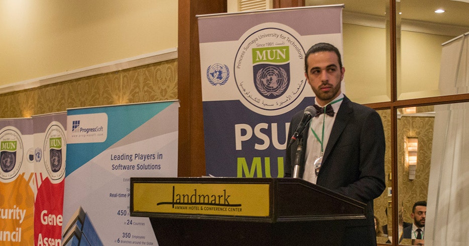 ProgressSoft Patrocina a Conferência MUN (Modelo das Nações Unidas) de 2017 realizada na Universidade Princesa Sumayya
