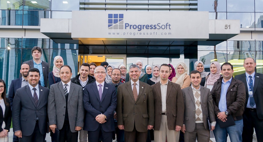 Eine Delegation der Universität von Jordanien (KASIT) besucht das Firmengelände von ProgressSoft